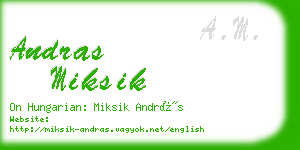 andras miksik business card